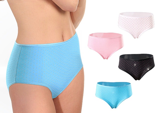 Soft waist high briefs with nice allover printed flowers