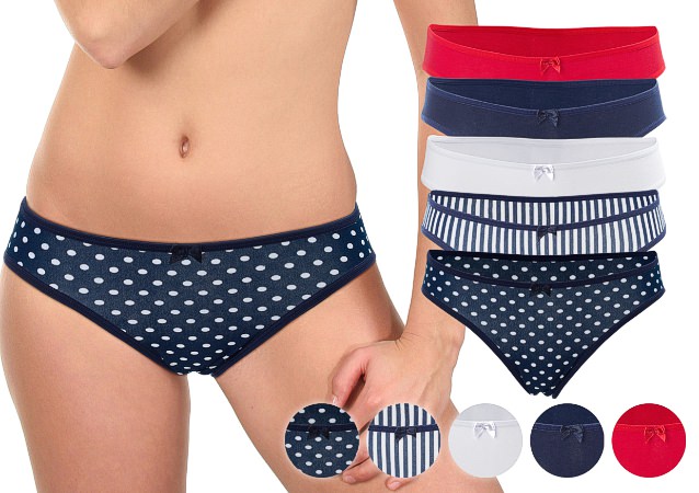 sexy briefs plain and with printed mixed in 5-pcs-packs