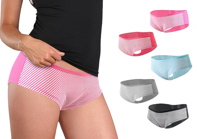 fine striped hipsters; backside plain