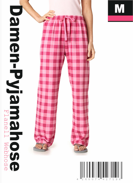 Thick plaid sleeping pants for ladies brushed inside