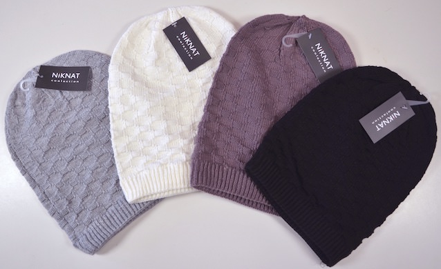 long, knitted cap; plain colours of the season; nice knitting patterns