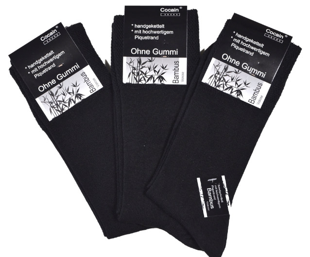 Plain black men`s bamboo socks