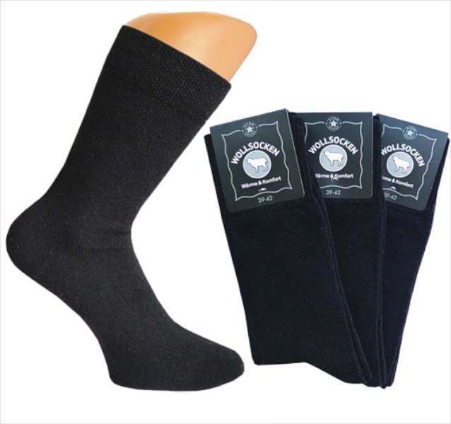 thin woolen black socks for business