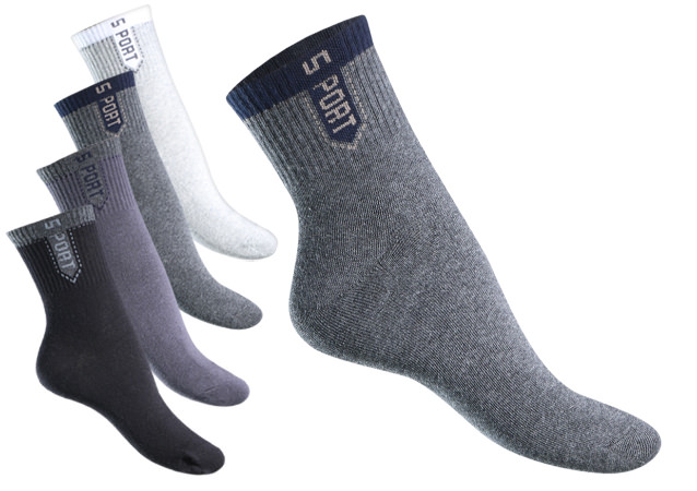 subtle coloured sports socks with Sport-logo and ringlet around the shaft
