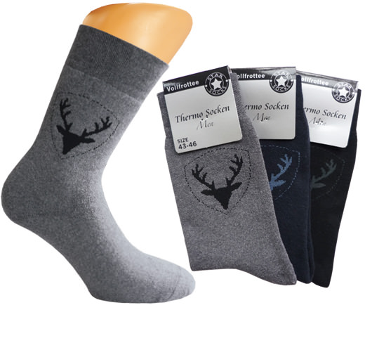 thermo socks reindeer full terry