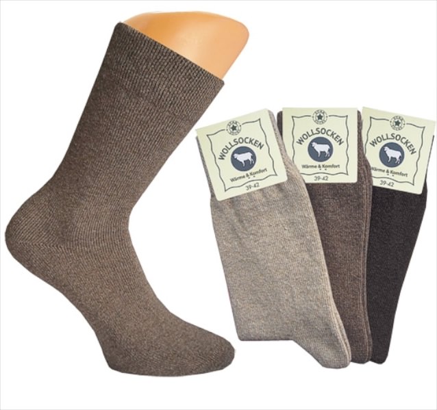 uni colored thin wool socks in nice shades of brown