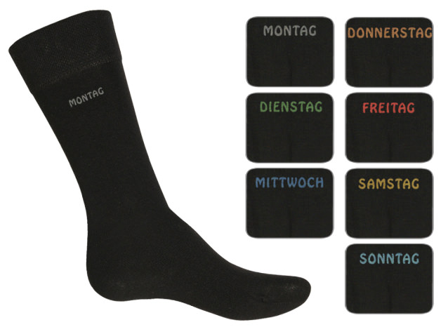 Ladie`s plain black socks "7 days"