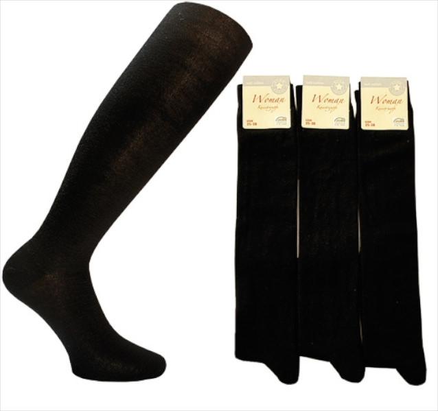Ladie`s knee highs plain black