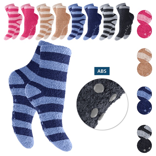 warm soft-socks for kids with funny ringlets and ABS-knobs