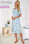 short sleeved nightgown with foral print over-knee long