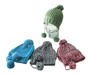 ladies hat with bobbles 2 coloured yarn