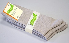 natural coloured linen socks for men