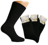 Mens socks plain black full terrycloth